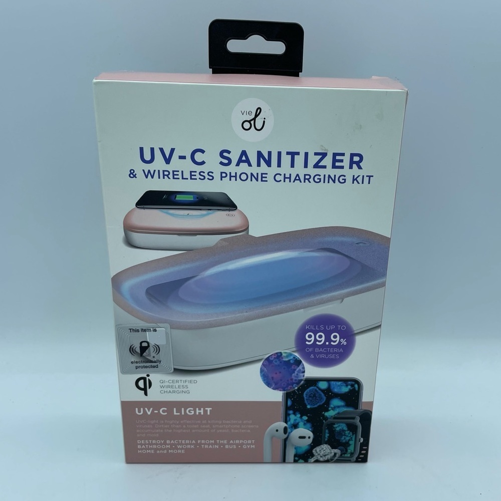 UV-C Sanitizer & Wireless Phone Charging Kit Vie Oli Rose – New Open Box